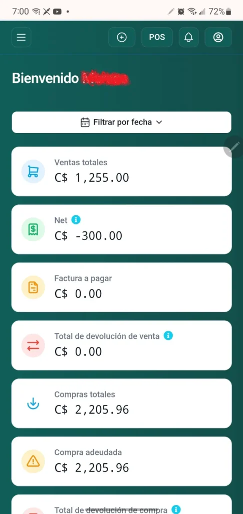 sistema para moviles android winsa nicaragua